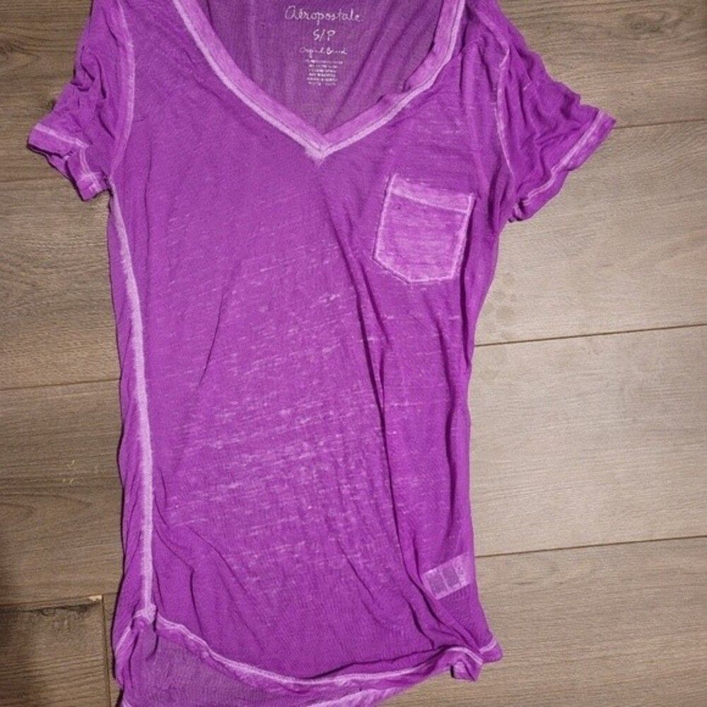 ~ women’s thin Purple Aeropostale see through shirt